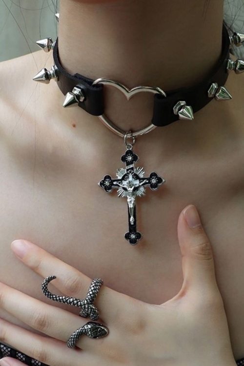 Lolita Cross Love Choker Necklace