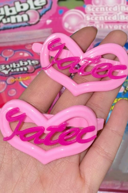 Retro Heart Letter Hair Clip