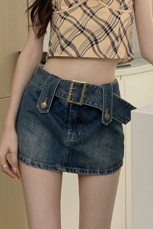 Summer Retro Denim Skirt